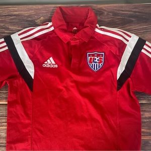 US Mens Soccer National Team Polo Adidas Shirt Mens Medium